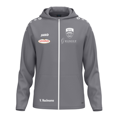 JAKO Kapuzenjacke One Grau (inkl. Bedruckung) - VfL Pfullingen Jugendtrainer