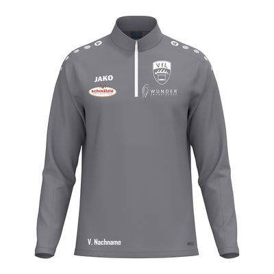 JAKO ZipTop One Grau (inkl. Bedruckung) - VfL Pfullingen Jugendtrainer