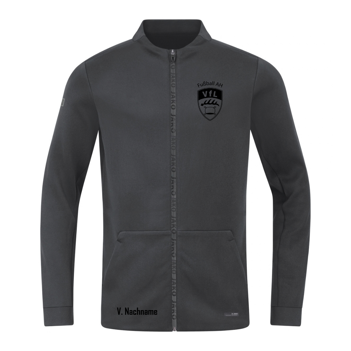 JAKO Jacke Pro Casual aschgrau (inkl. Bedruckung) - VfL Pfullingen AH