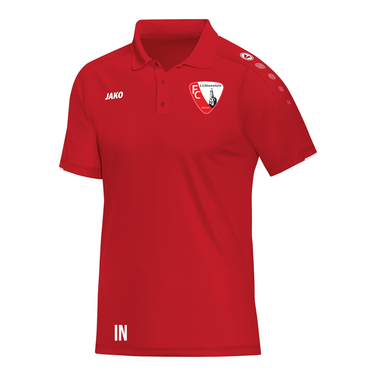 JAKO Poloshirt Classico rot (inkl. Bedruckung) FC Lichtenstein