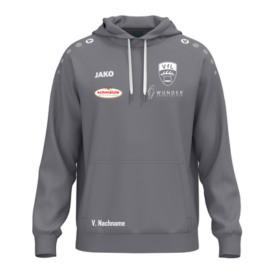 JAKO Kapuzensweat One Grau (inkl. Bedruckung) - VfL Pfullingen Jugendtrainer