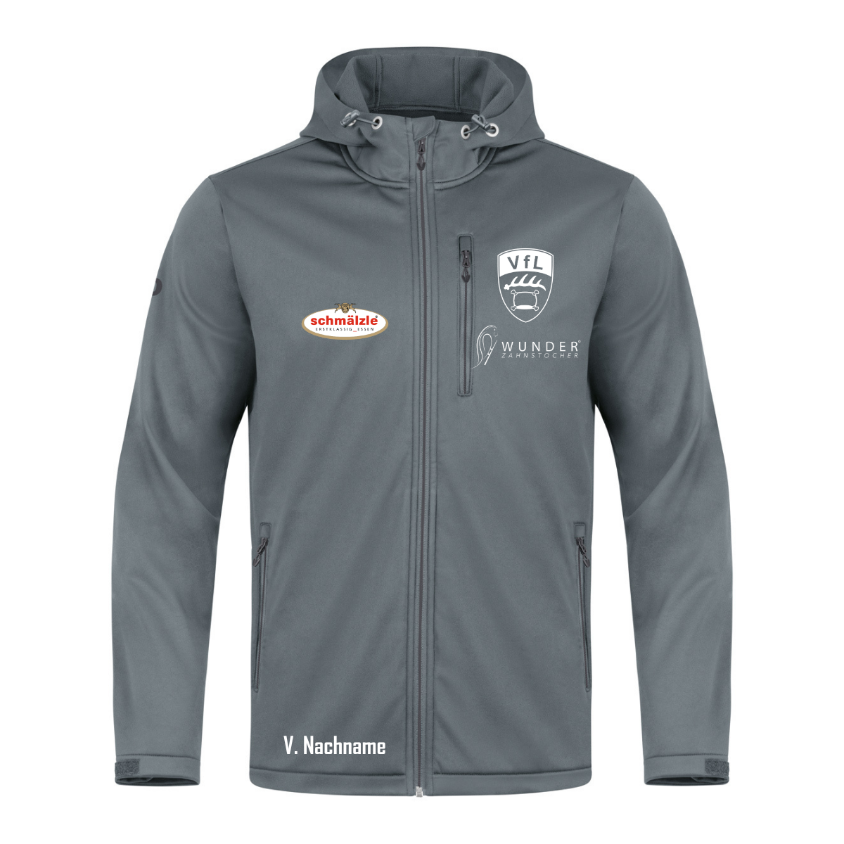JAKO Softshelljacke Premium Grau (inkl. Bedruckung) - VfL Pfullingen Jugendtrainer