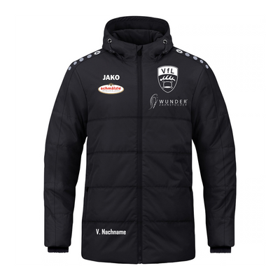 JAKO Coachjacke One mit Kapuze Schwarz (inkl. Bedruckung) - VfL Pfullingen Jugend