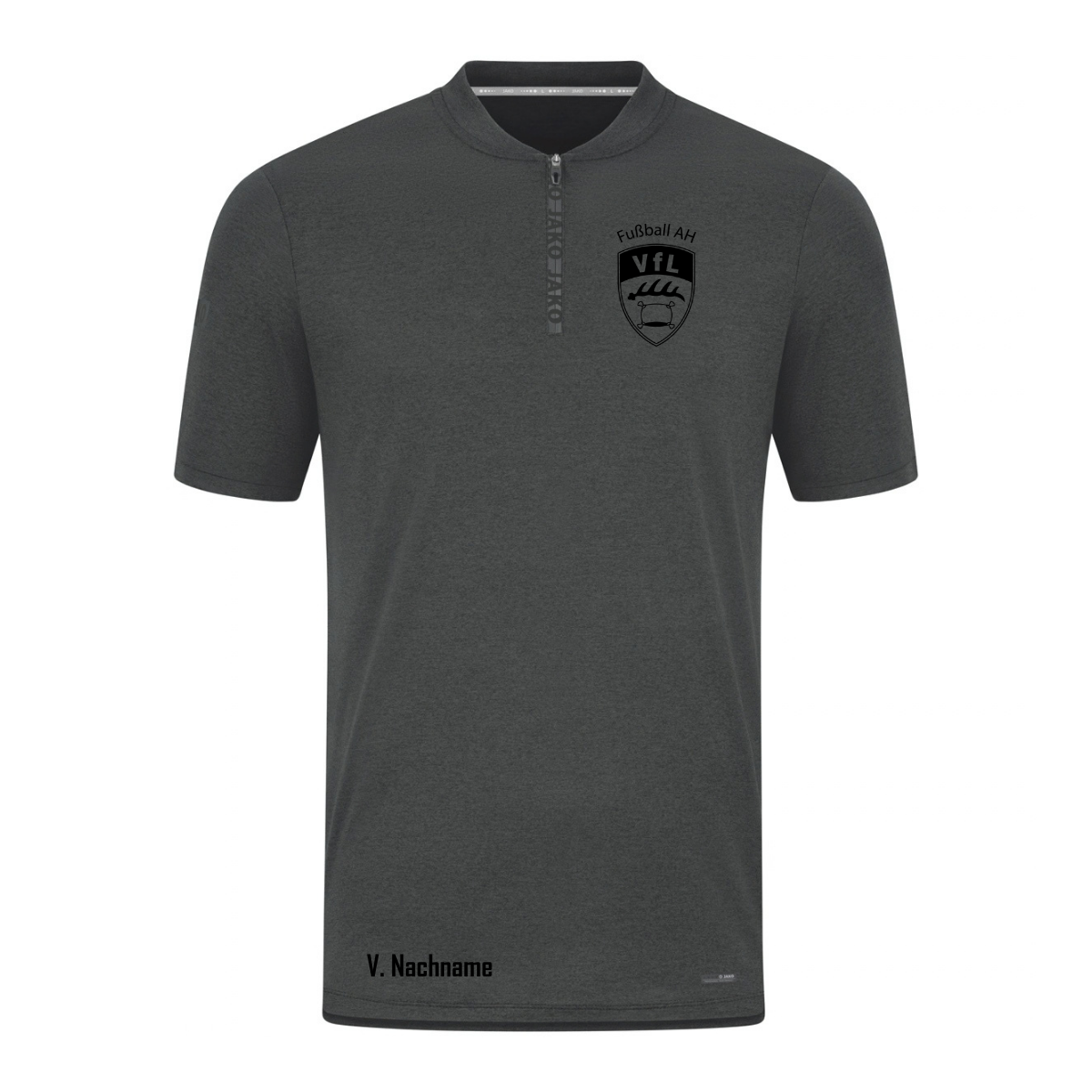 JAKO Poloshirt Pro Casual aschgrau (inkl. Bedruckung) - VfL Pfullingen AH